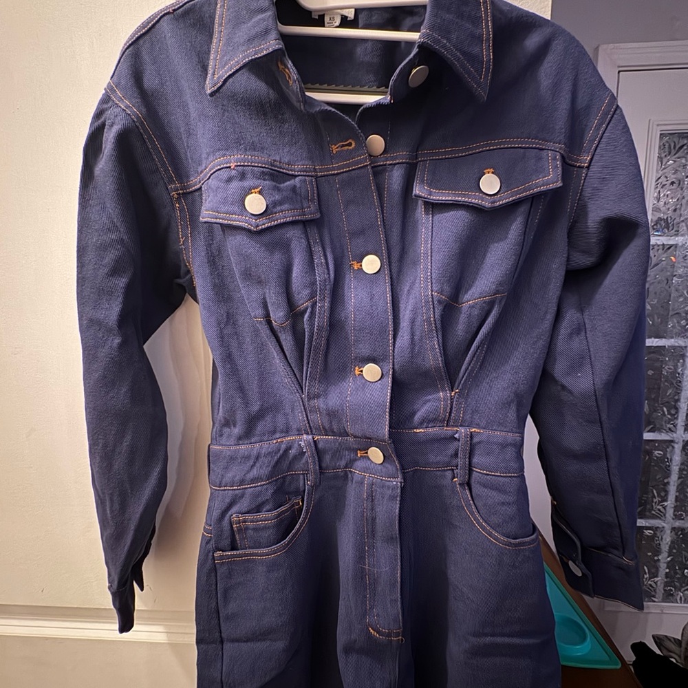 Le Lis Dark Blue Jacket Romper